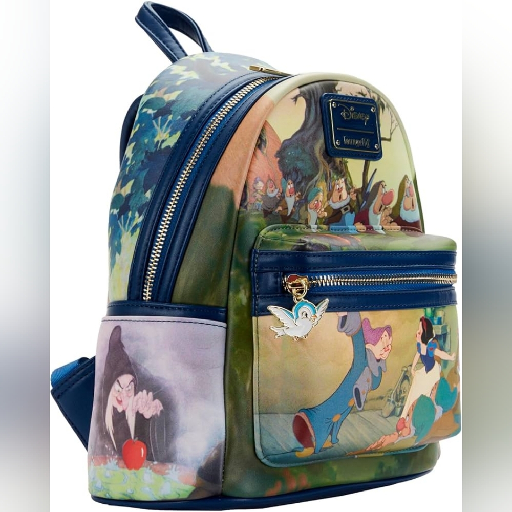 ๐ NWT Loungefly Disney Snow White and the Seven Dwarfs Scenes Mini Backpack - Picture 4 of 10